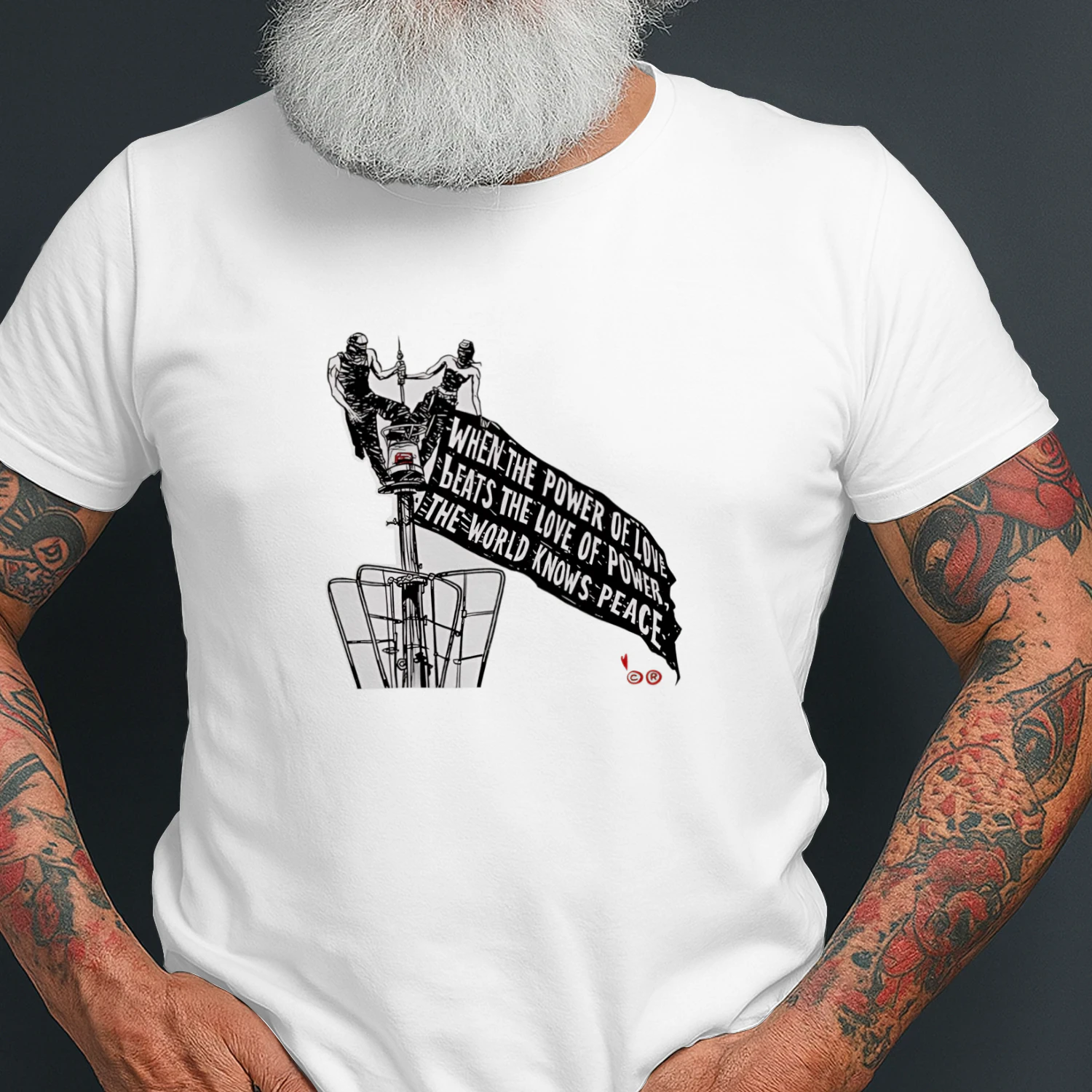 When The Power Of Love Beats The Love Of Power The World Knows Peace T-Shirt