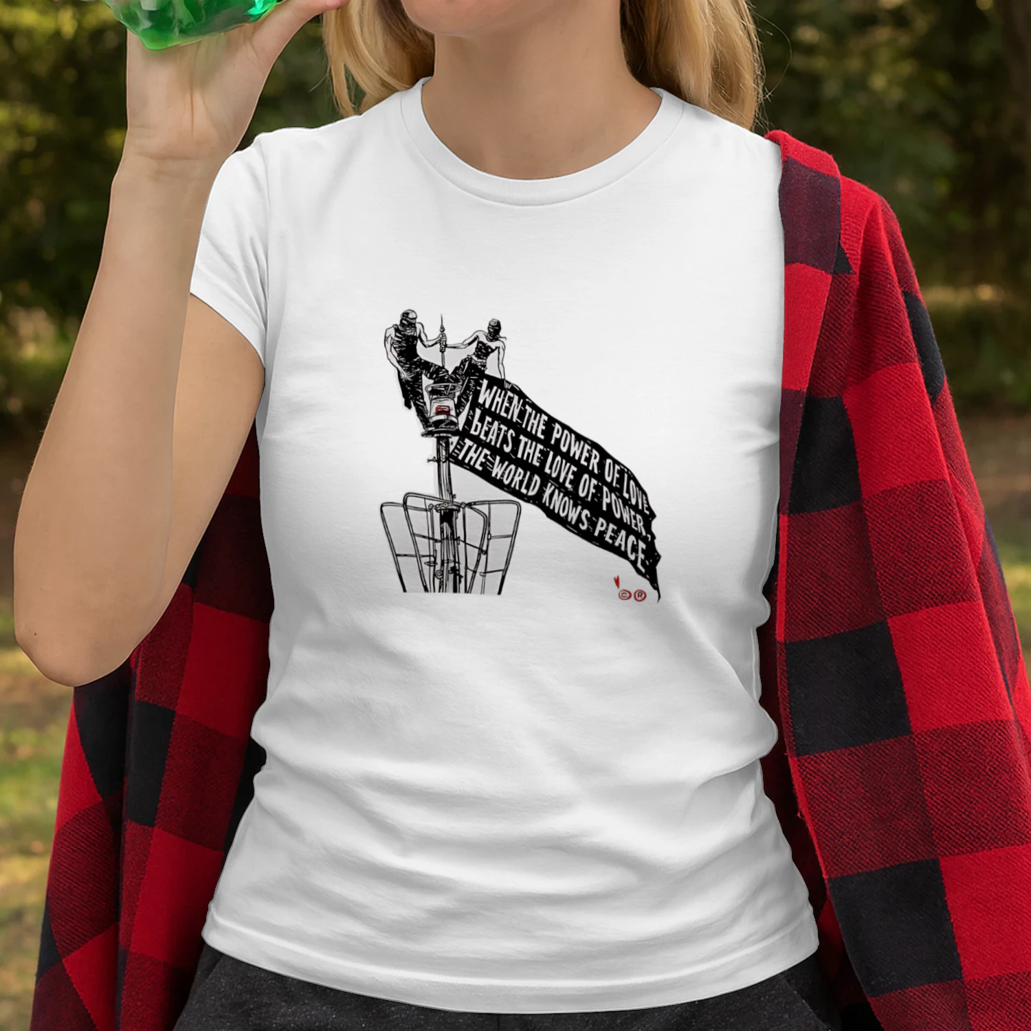 When The Power Of Love Beats The Love Of Power The World Knows Peace T-Shirt