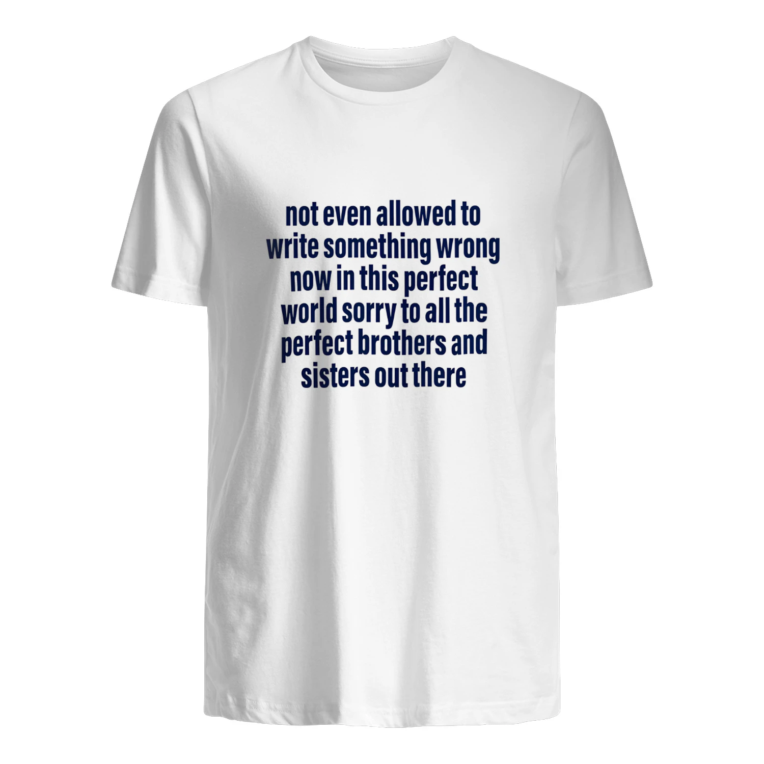 Not Even Allowed To Write Something Wrong Now In This Perfect World Shirt