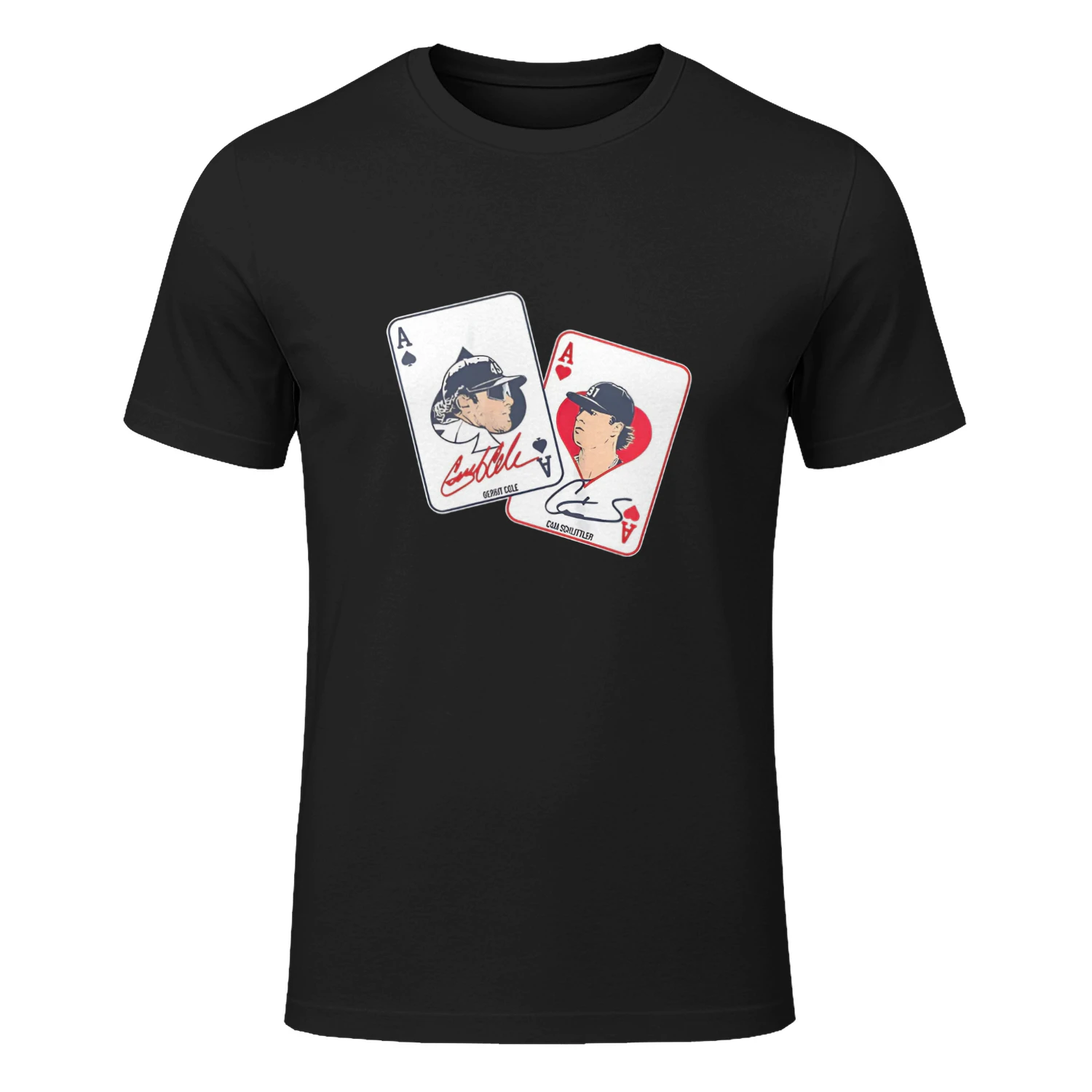 Gerrit Cole and Cam Schlittler New York Yankees MLB Aces playing card signature shirt