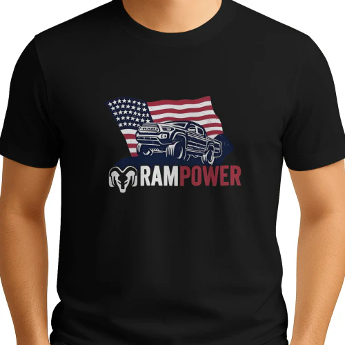 Ram Power Toyota Tacoma American flag shirt