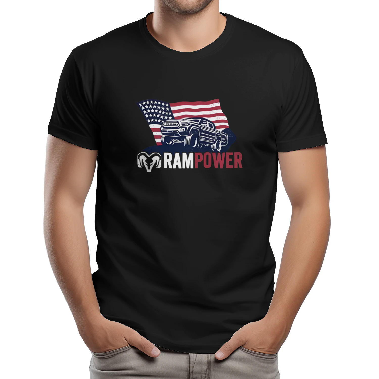 Ram Power Toyota Tacoma American flag shirt