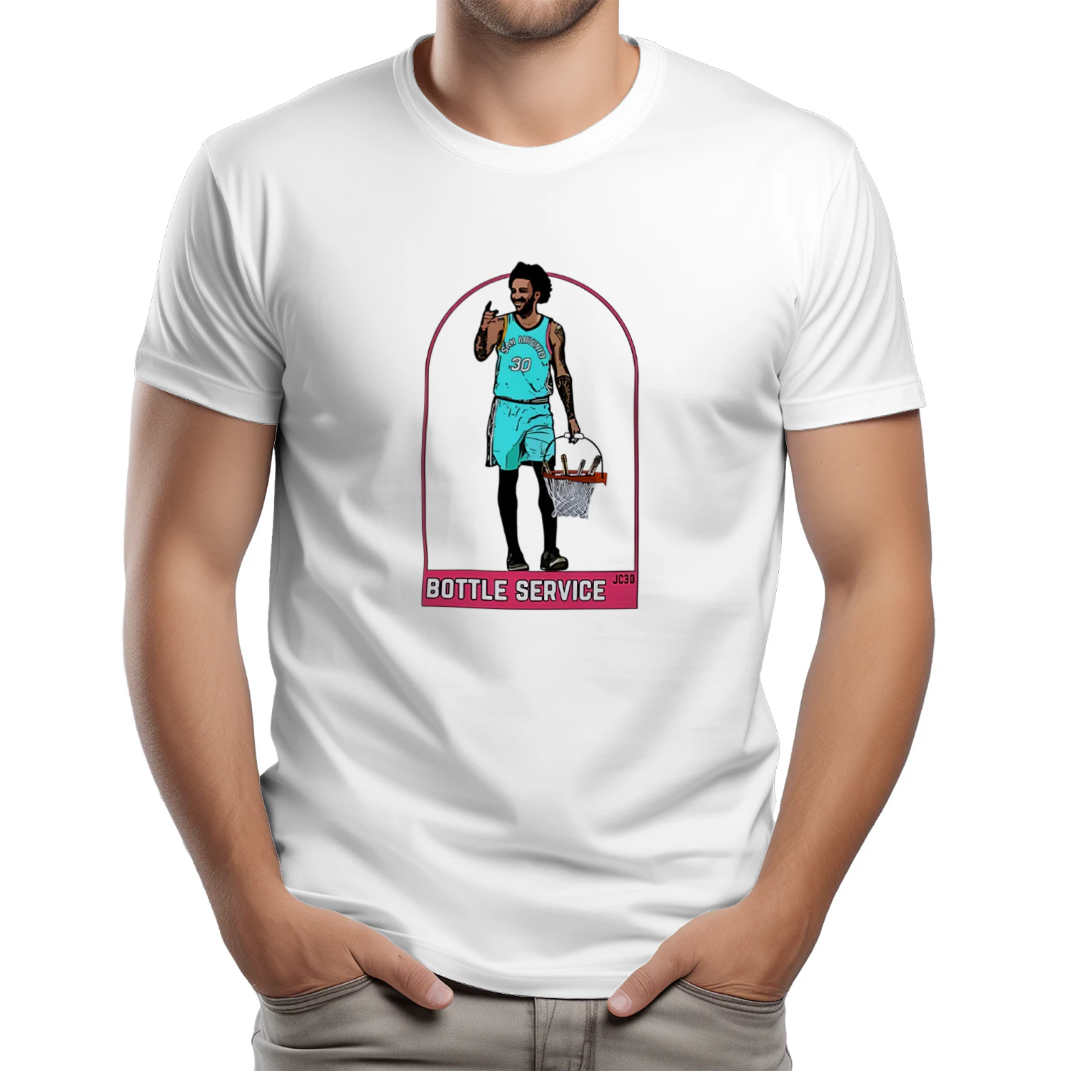 Julian Champagnie San Antonio Spurs NBA Bottle Service shirt