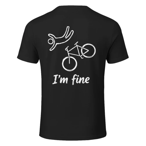 I_m Fine Bike Crash Funny Cyclist Cycling Humor