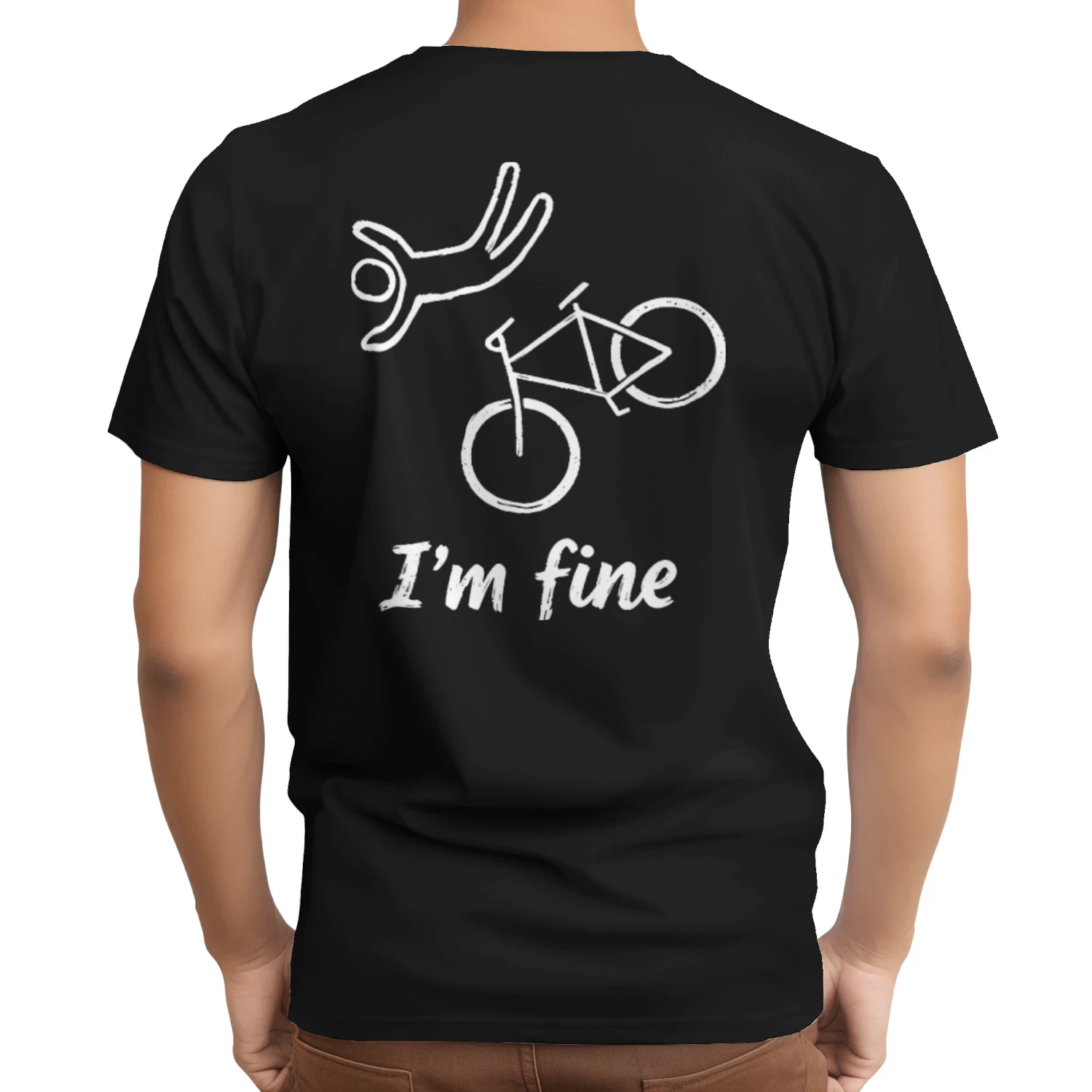 I_m Fine Bike Crash Funny Cyclist Cycling Humor