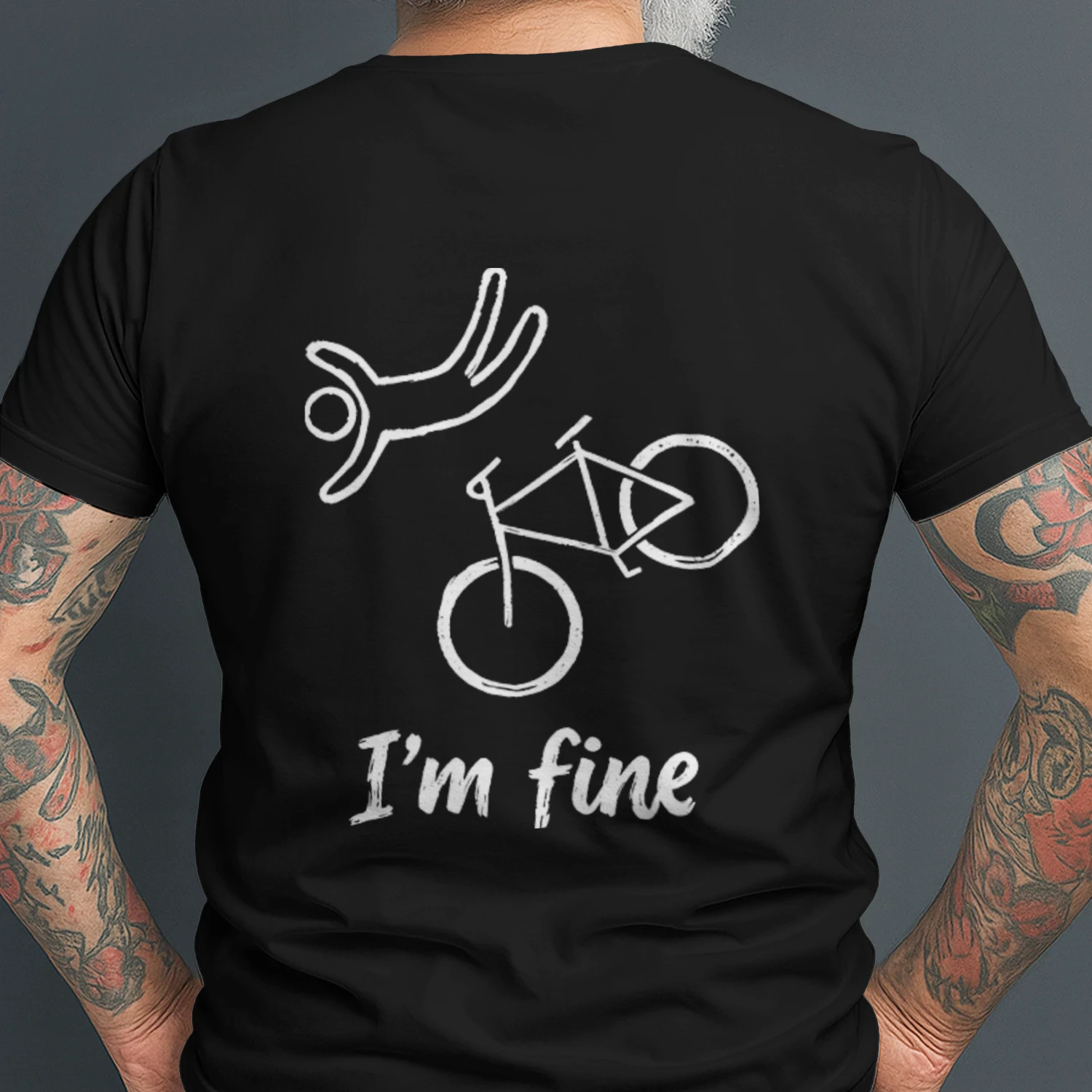 I_m Fine Bike Crash Funny Cyclist Cycling Humor
