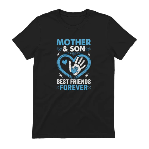 Mother and Son Best Friends Forever Handprint Vintage