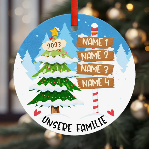 GE - BIS ZU 5 NAMEN KREISEN DIE NAMEN VON FAMILIENMITGLIEDERN