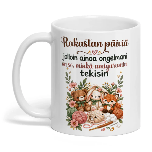 FI0186 - Rakastan päiviä, jolloin ainoa ongelmani on se, minkä amigurumin tekisin.