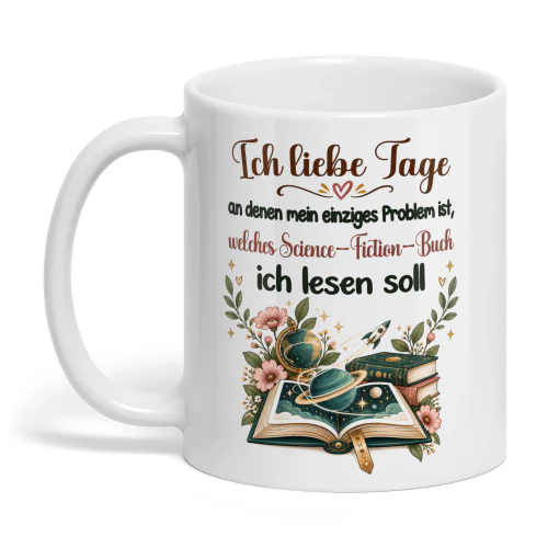 DE0315 - Ich liebe Tage, an denen mein einziges Problem ist, welches Science-Fiction-Buch ich lesen soll.