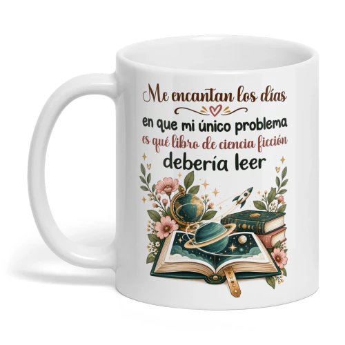 ES0005 - Me encantan los días en que mi único problema es qué libro de ciencia ficción debería leer.