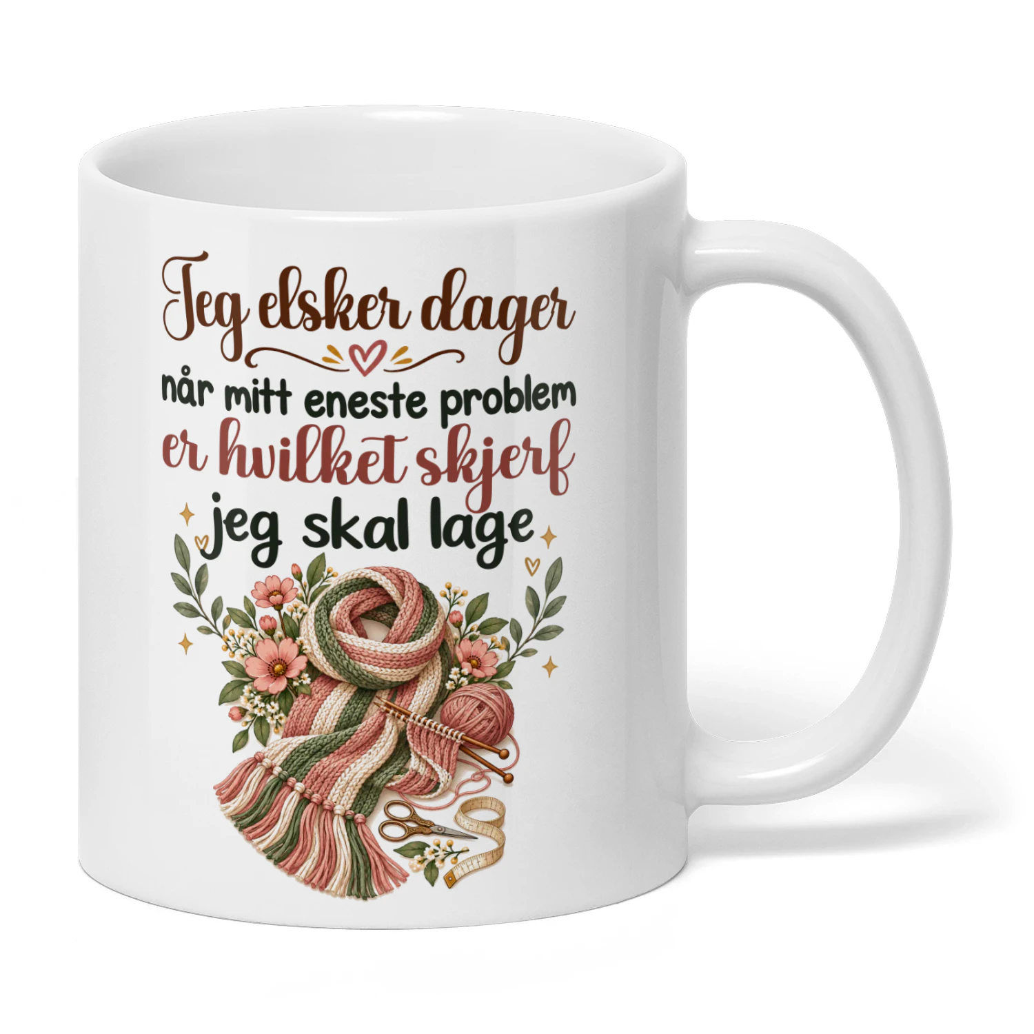 NO0410 - Jeg elsker dager når mitt eneste problem er hvilket skjerf jeg skal lage.