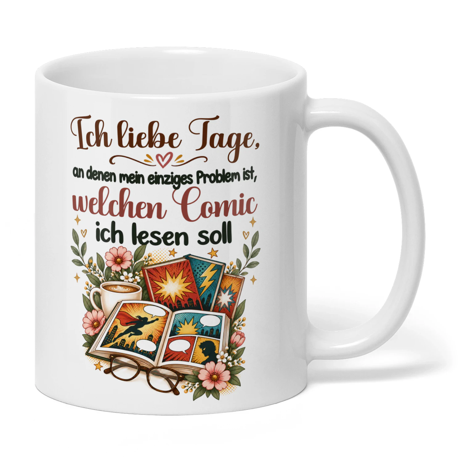 DE0319 - Ich liebe Tage, an denen mein einziges Problem ist, welchen Comic ich lesen soll.