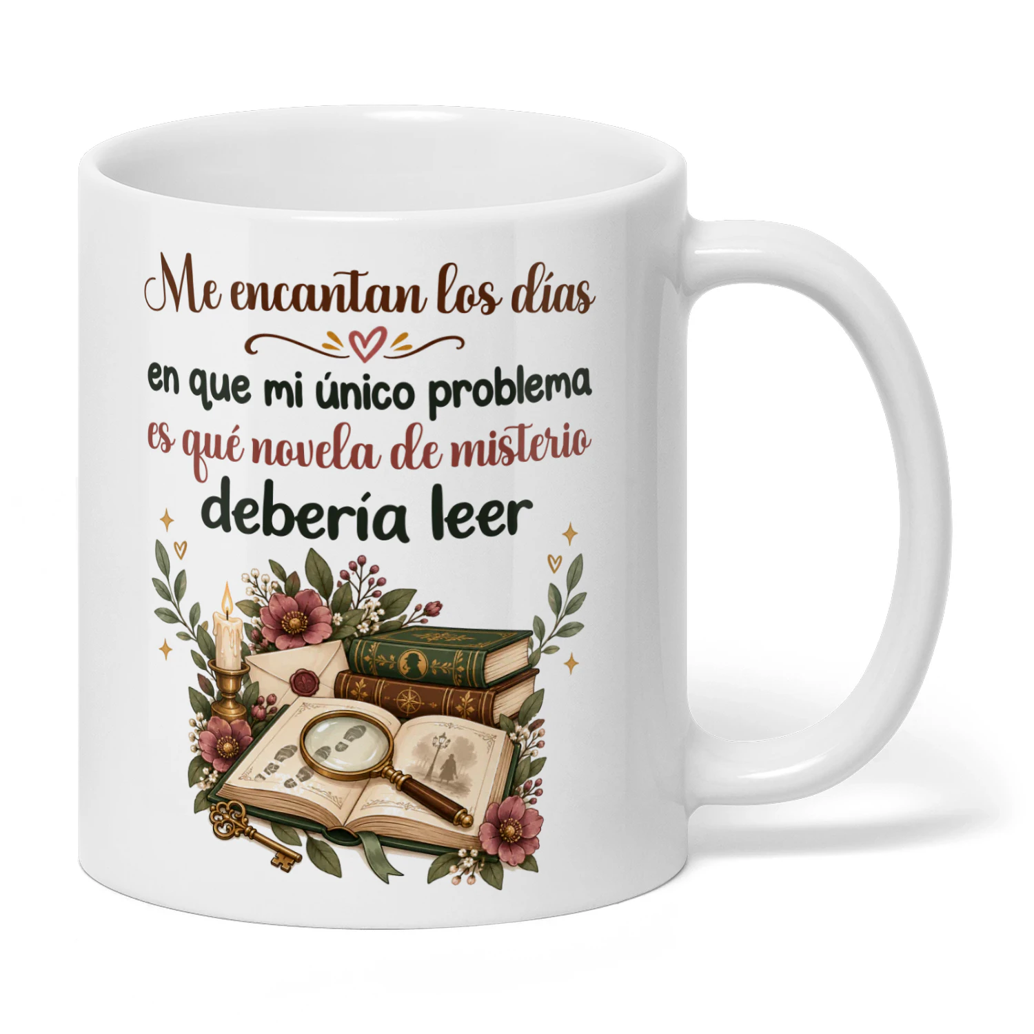 ES0002 - Me encantan los días en que mi único problema es qué novela de misterio debería leer.