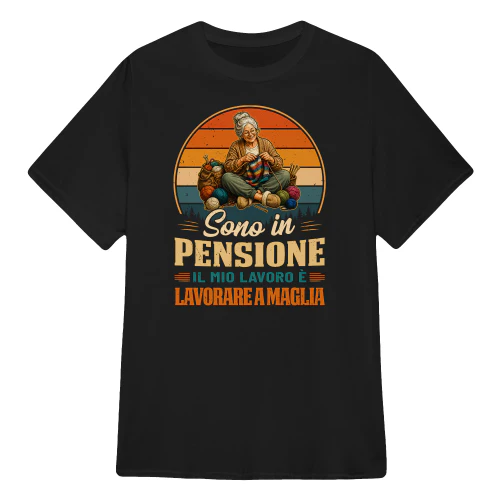 IT0241 - Sono in pensione il mio lavoro è lavorare a maglia