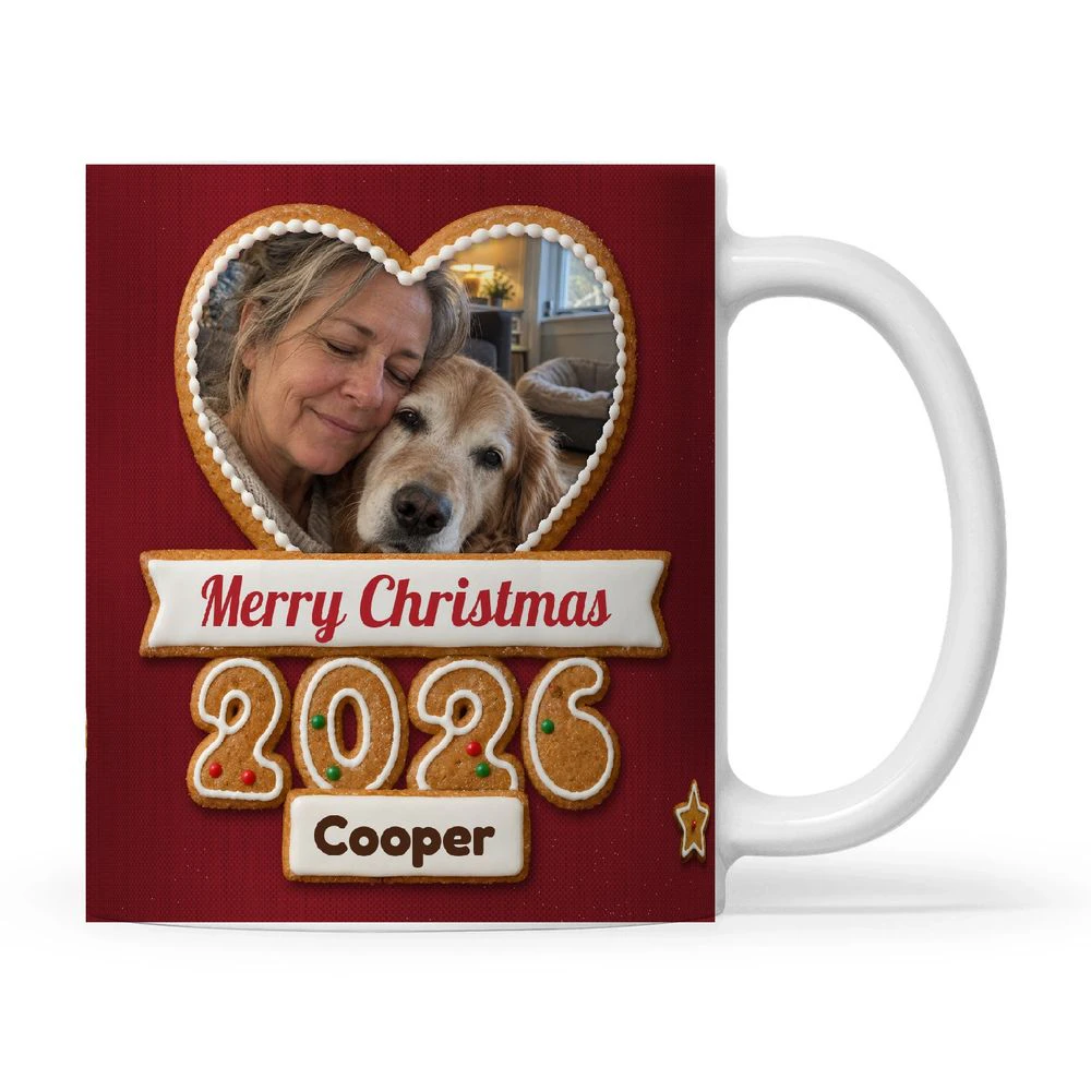 Gingerbread 2026 Personalized Photo 11oz Mug