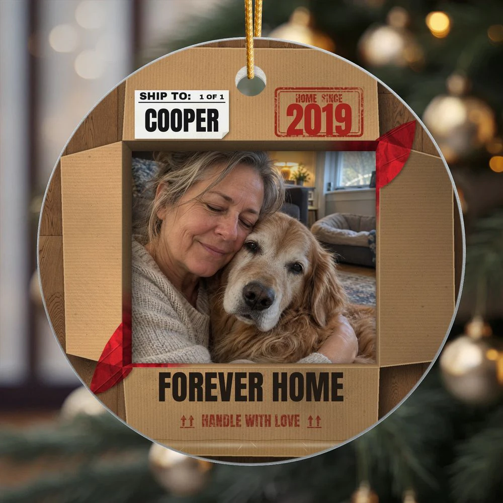 Forever Home Box Personalized Photo Ornament