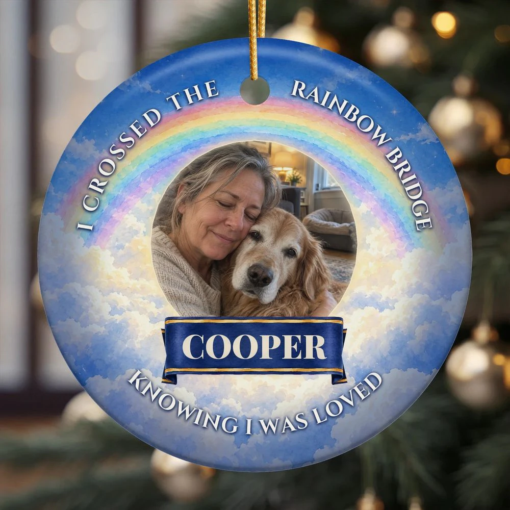 Rainbow Bridge Photo Ceramic Ornament