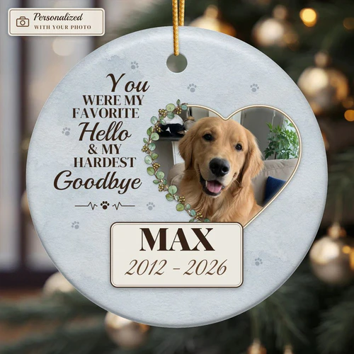 Favorite Hello Photo Ornament