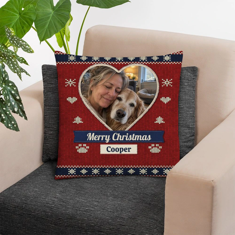 Christmas Jumper Personalized Photo Pillow