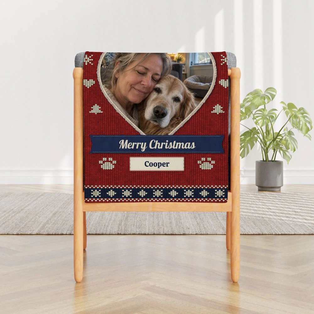Christmas Jumper Personalized Photo Blanket 50x60