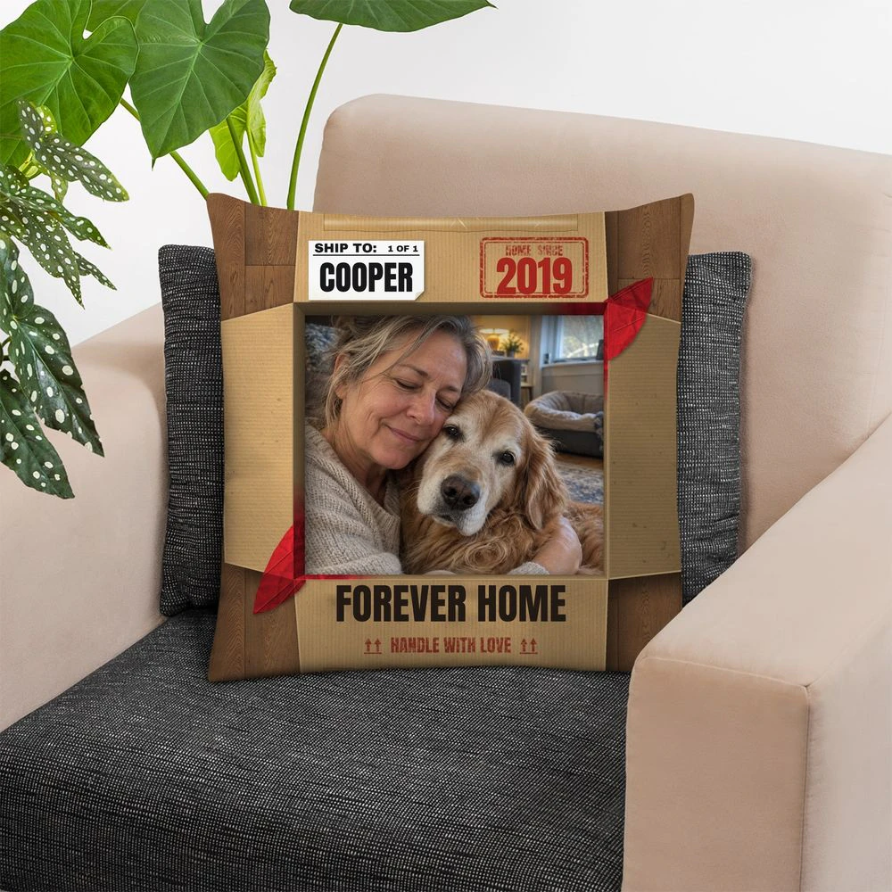 Forever Home Box Personalized Photo Pillow