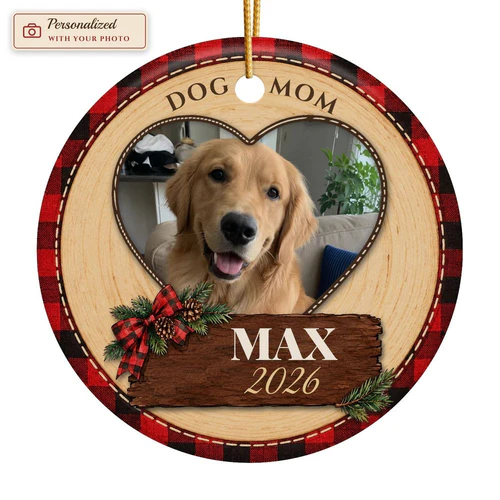 Dog Mom Photo Ornament