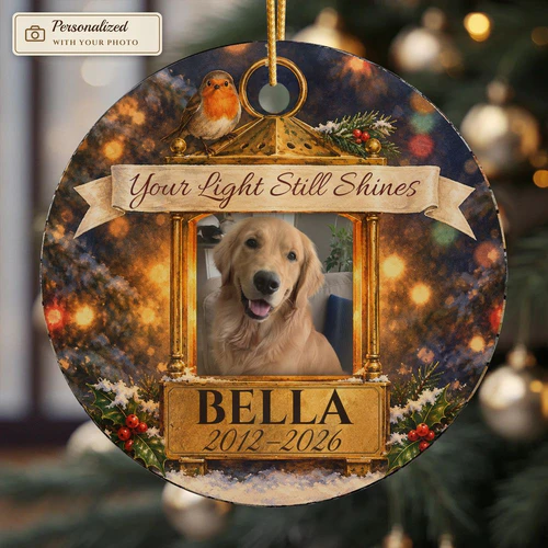 Memorial Lantern Photo Ornament