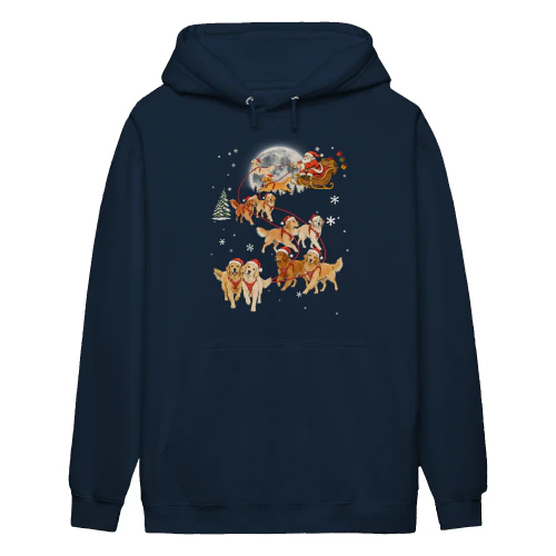 Golden Retriever Santa Sleigh