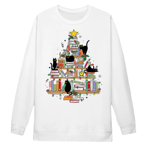 Cat Book Christmas Tree