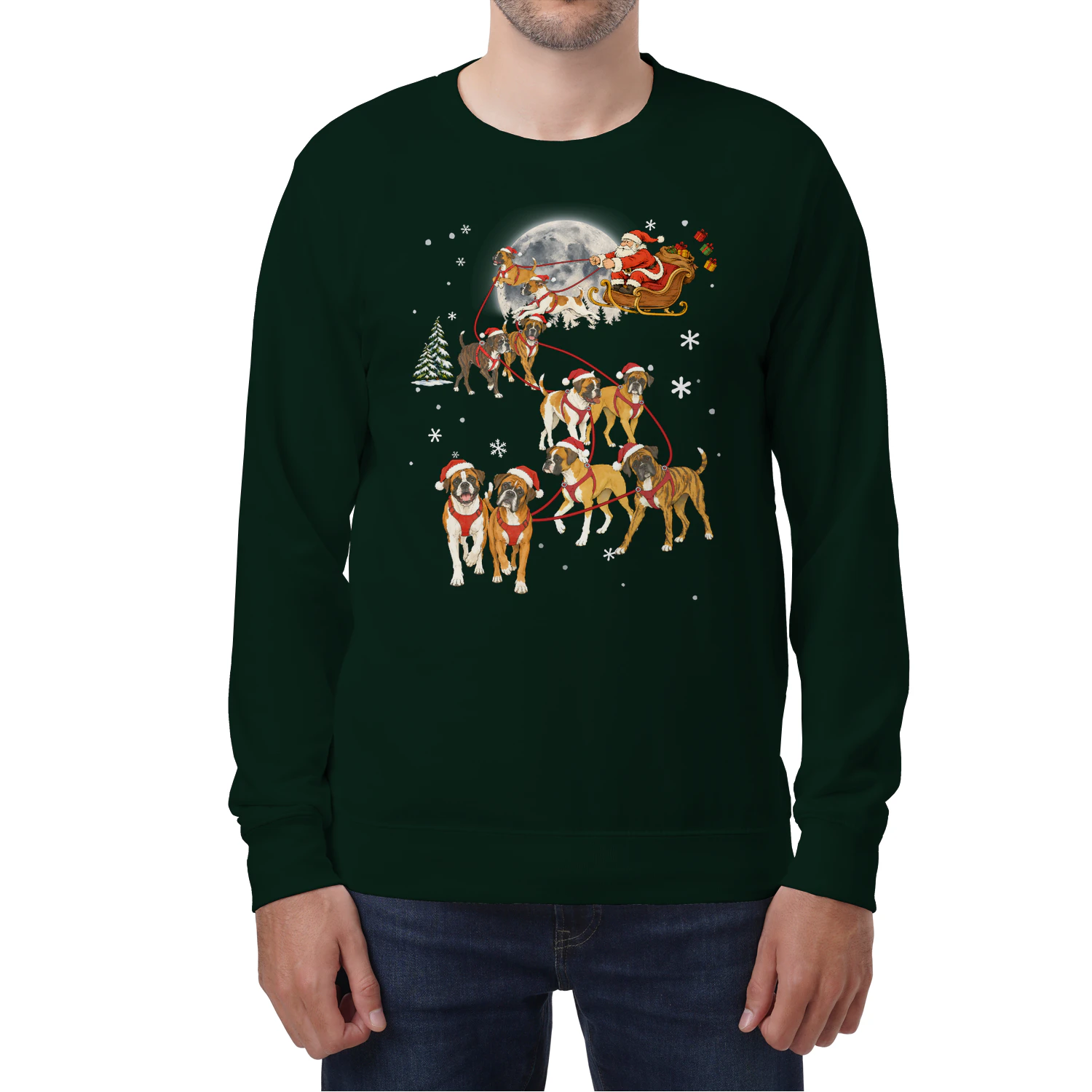 Boxer Santa Sleigh