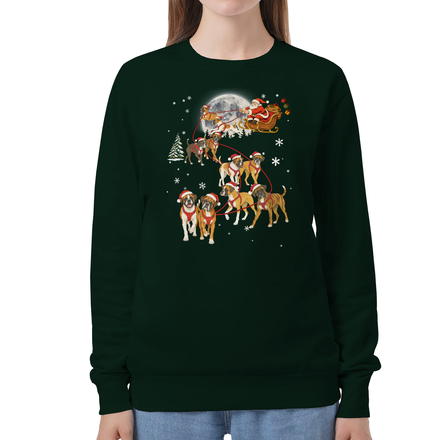 Boxer Santa Sleigh