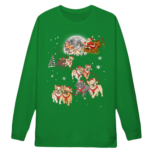 French Bulldog Santa Sleigh