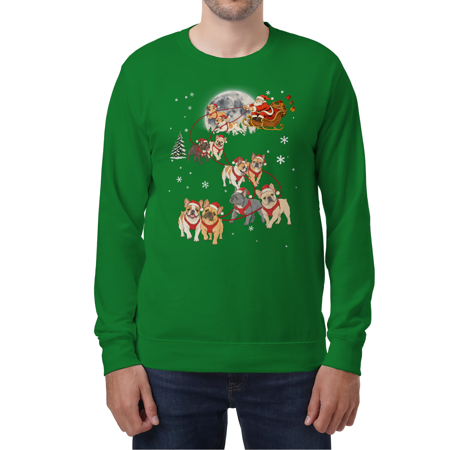 French Bulldog Santa Sleigh