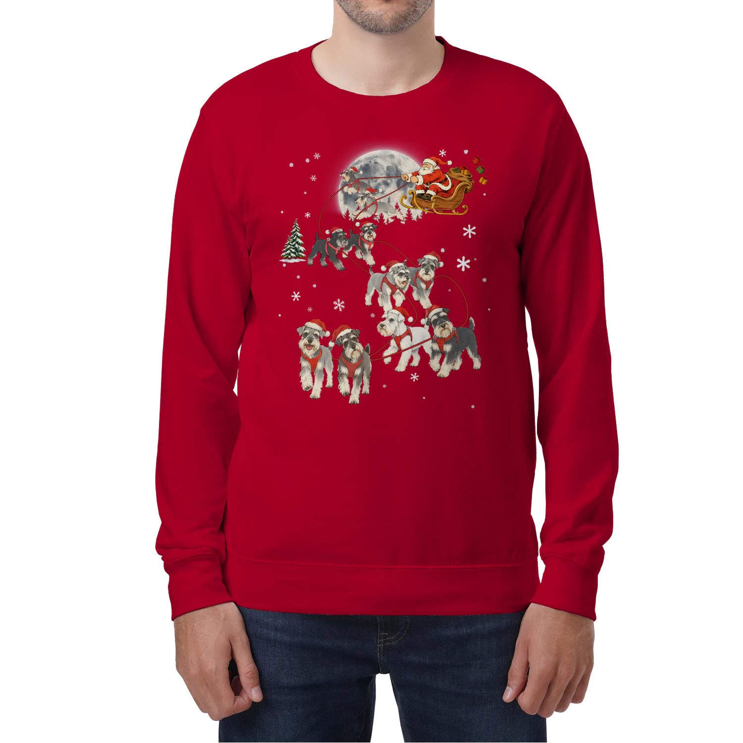 Schnauzer Santa Sleigh