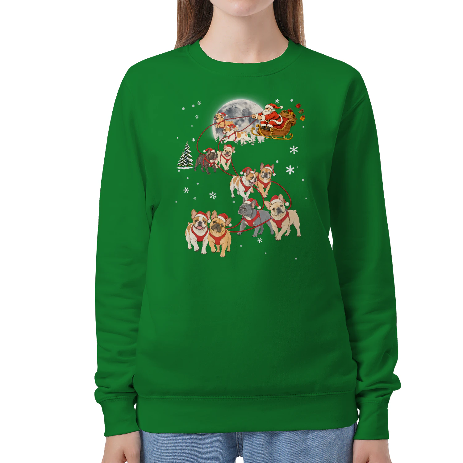 French Bulldog Santa Sleigh