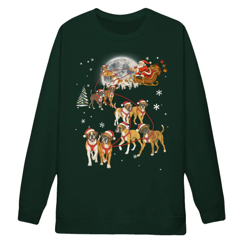 Boxer Santa Sleigh