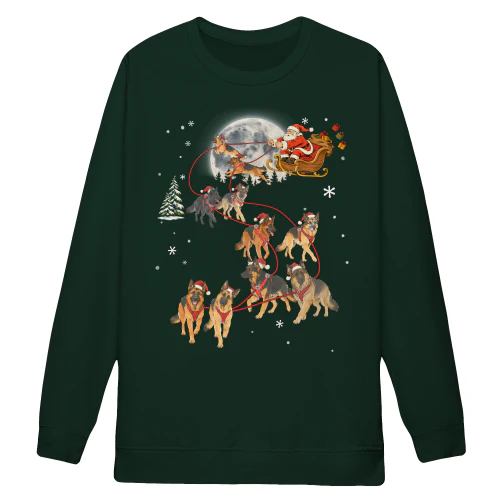 German Shepherd Santa Sleigh