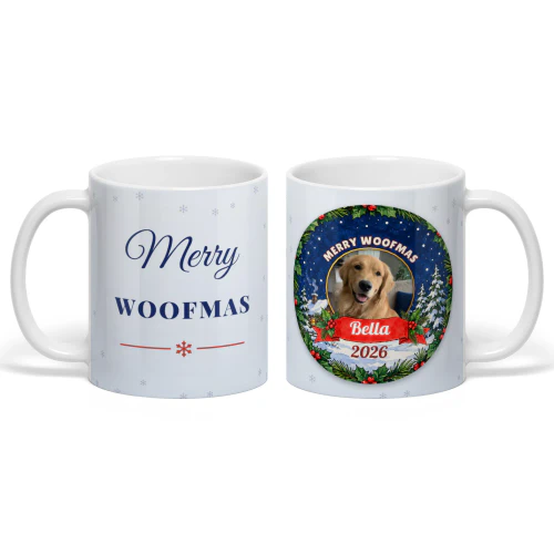 Merry Woofmas Photo Mug