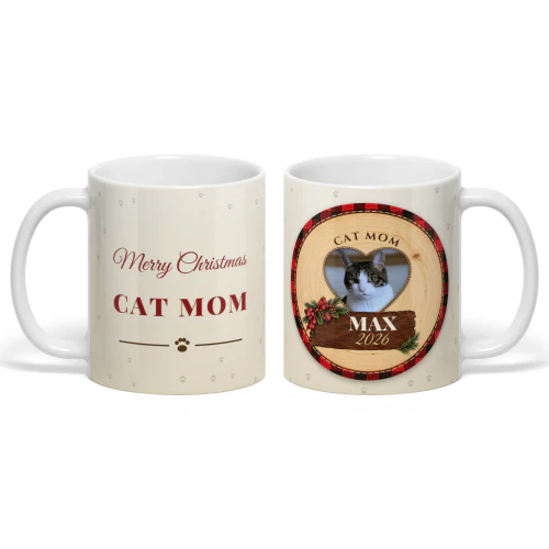 Cat Mom Photo Mug