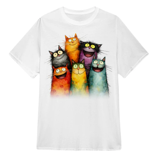 Cat Funny Color Crowd