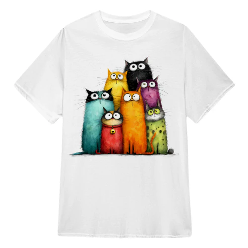 Cat Funny Color Row