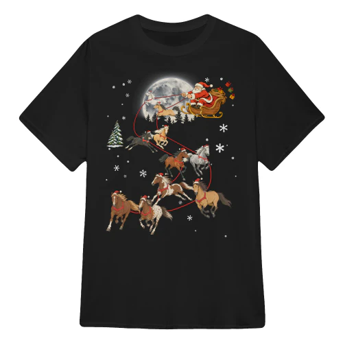 Horse Santa Sleigh Gallop