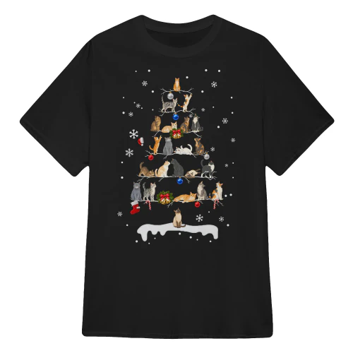 Cat Christmas Tree Sketch