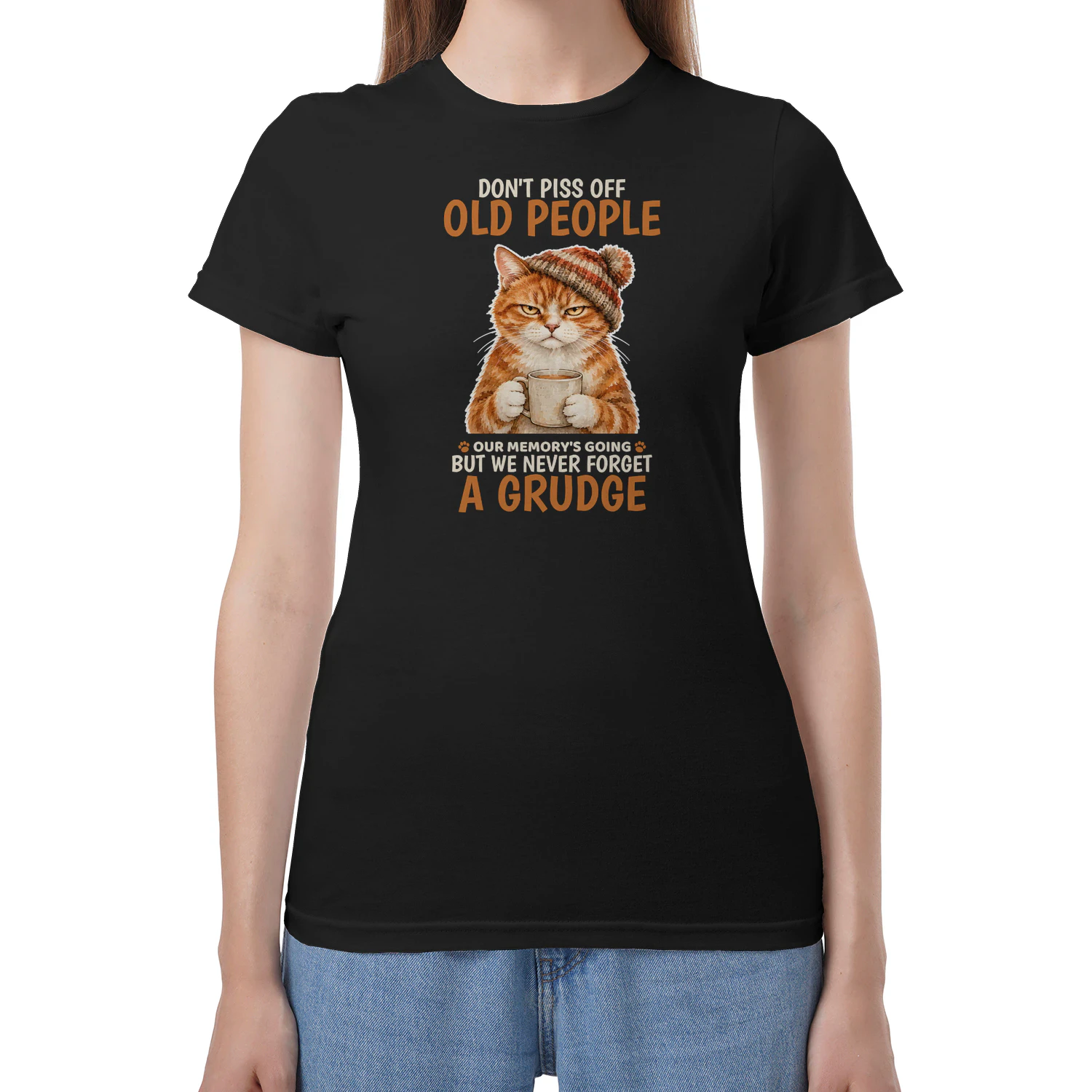 Cat Old People Ginger