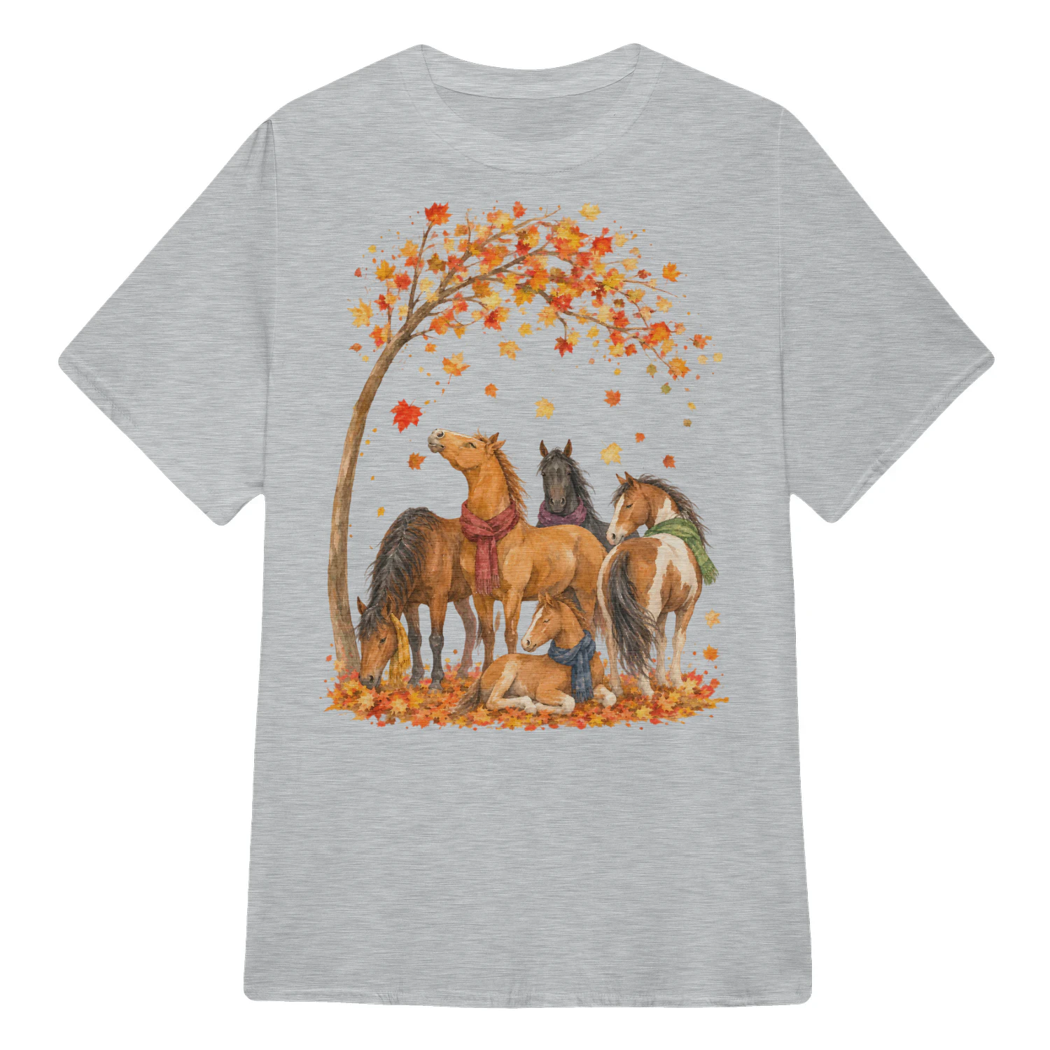 Horse Autumn Tree