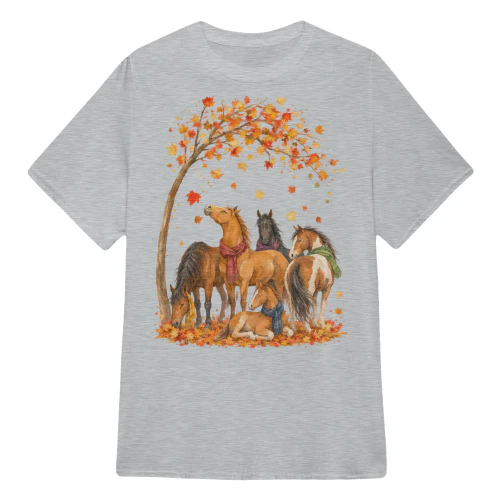 Horse Autumn Tree