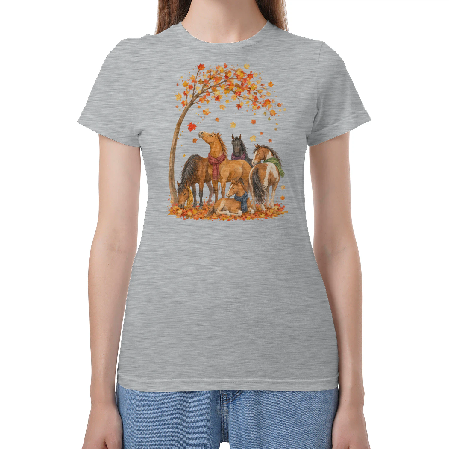 Horse Autumn Tree