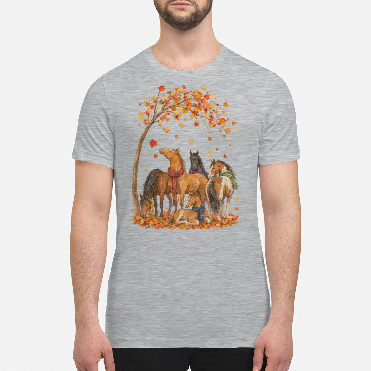 Horse Autumn Tree