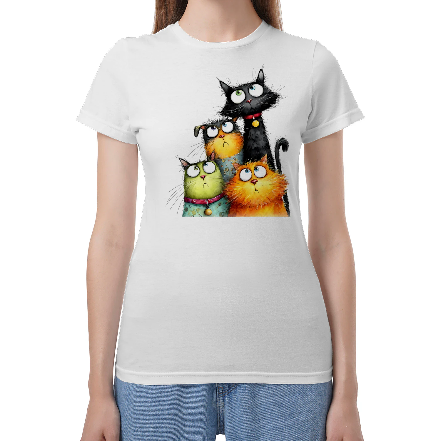 Cat Funny Color Stack